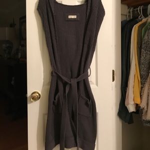 Long hooded sweater